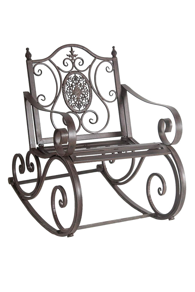 Wrought Iron Vintage Style Garden Rocking Chair Comfortzone Home