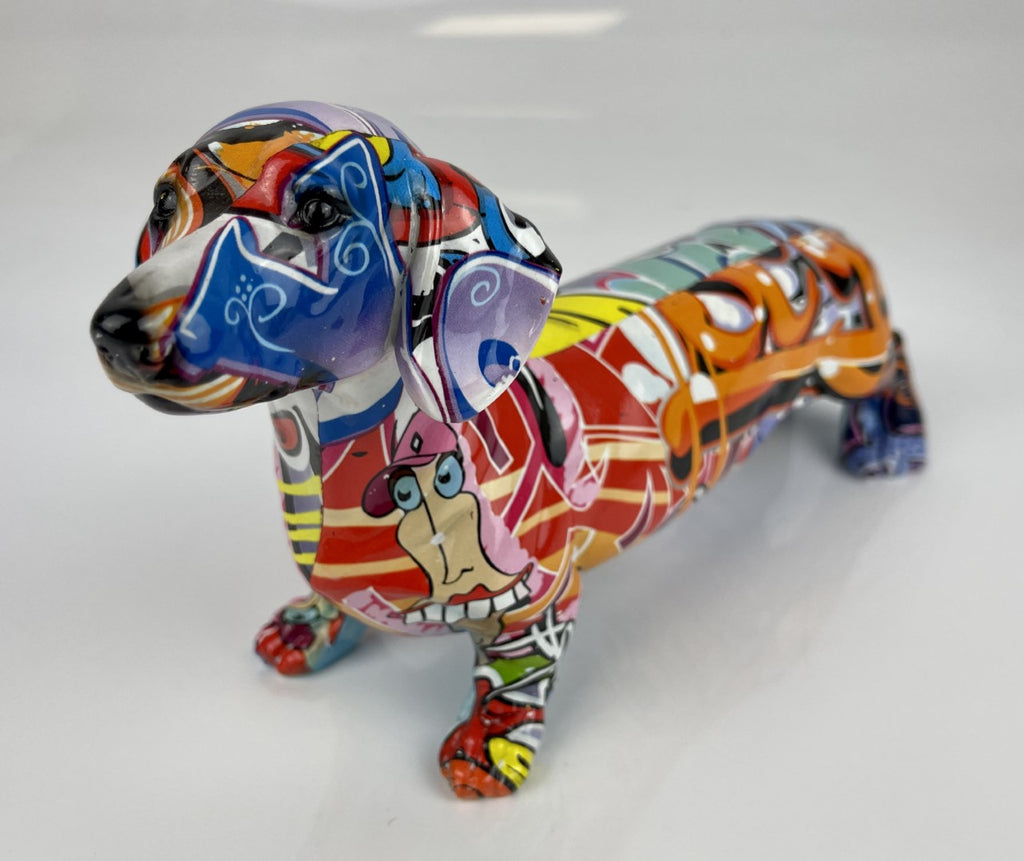 Multicolour Graffiti Dachshund Sausage Dog Ornament – Comfortzone Home ...